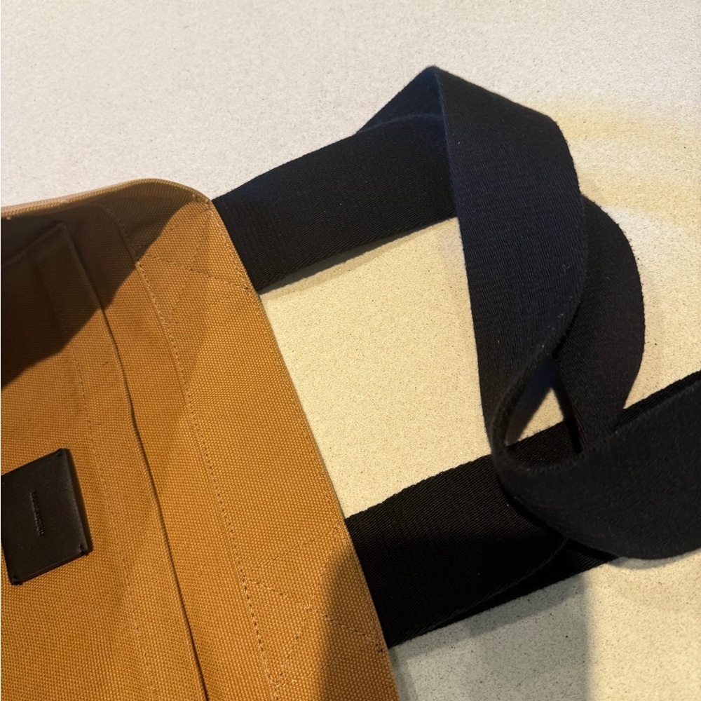 All Saints Black and Tan Canvas Tote Bag - Picture 7 of 10